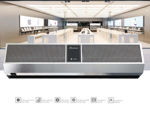 Rèm chắn gió cửa thương mại 230V, lưu lượng gió 2000m³/h, Inox