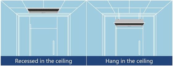 2025 SS304 Lớp trần bằng bạc khối lượng không khí lớn Cửa rèm không khí nhúng